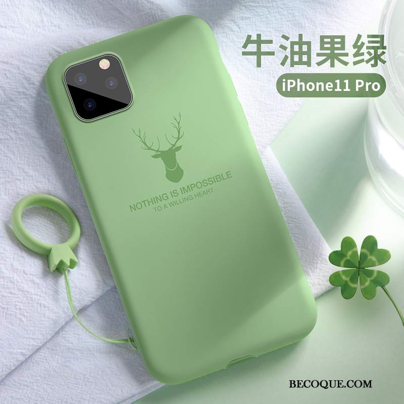 Futerał iPhone 11 Pro Silikonowe Nowyna Telefon, Etui iPhone 11 Pro Ochraniacz Zielony Modna Marka