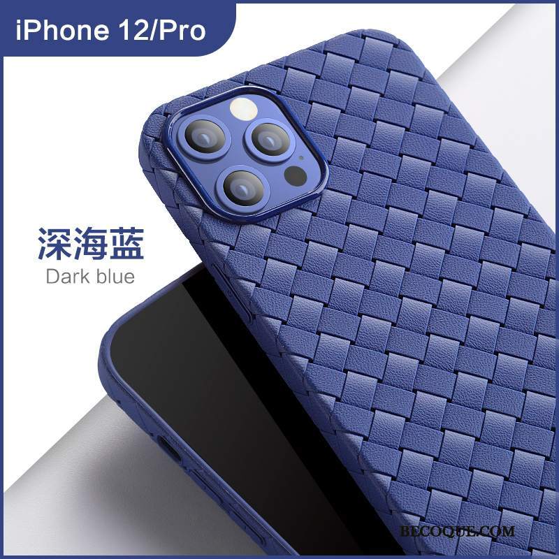 Futerał iPhone 12 Pro Torby Nowy Niebieski, Etui iPhone 12 Pro Miękki Czerwony Netto Przeplatane