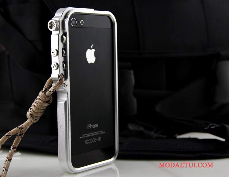 Futerał iPhone 5/5s Metal Granica Złoto, Etui iPhone 5/5s Maszyny Tendencja