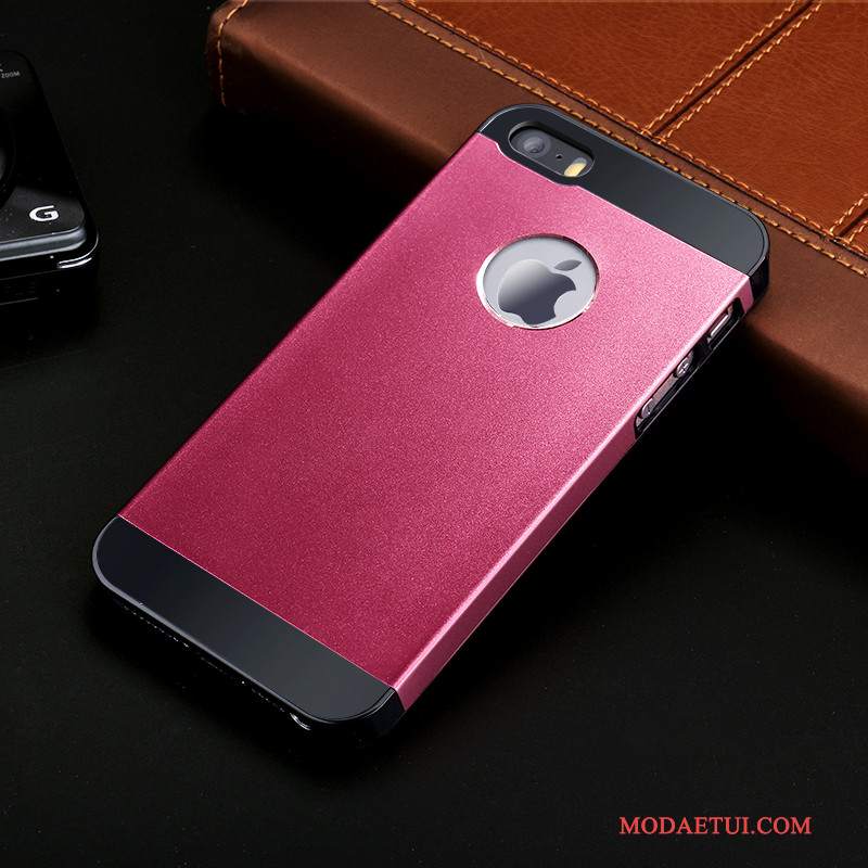 Futerał iPhone 5/5s Torby Tylna Pokrywana Telefon, Etui iPhone 5/5s Metal Różowe