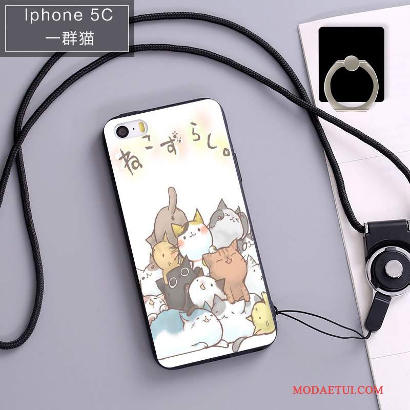 Futerał iPhone 5c Silikonowe Wiszące Ozdoby Niebieski, Etui iPhone 5c Miękki Anti-fallna Telefon