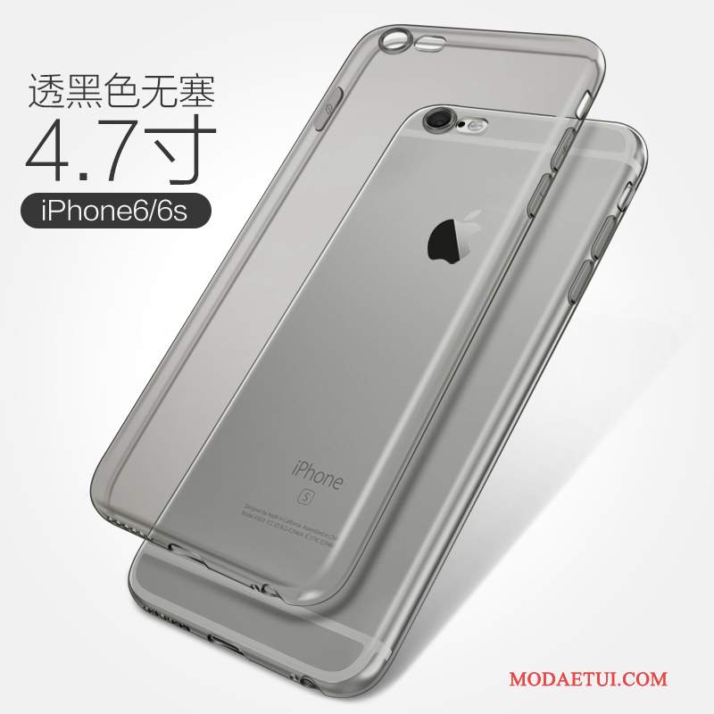 Futerał iPhone 6/6s Miękki Anti-fall Przezroczysty, Etui iPhone 6/6s Silikonowe Na Telefon Biały