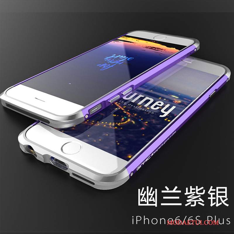 Futerał iPhone 6/6s Plus Metal Cienkie Czerwony, Etui iPhone 6/6s Plus Ochraniacz Na Telefon Granica