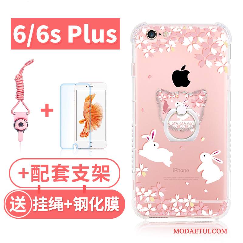 Futerał iPhone 6/6s Plus Miękki Na Telefon Balon, Etui iPhone 6/6s Plus Silikonowe Anti-fall Różowe