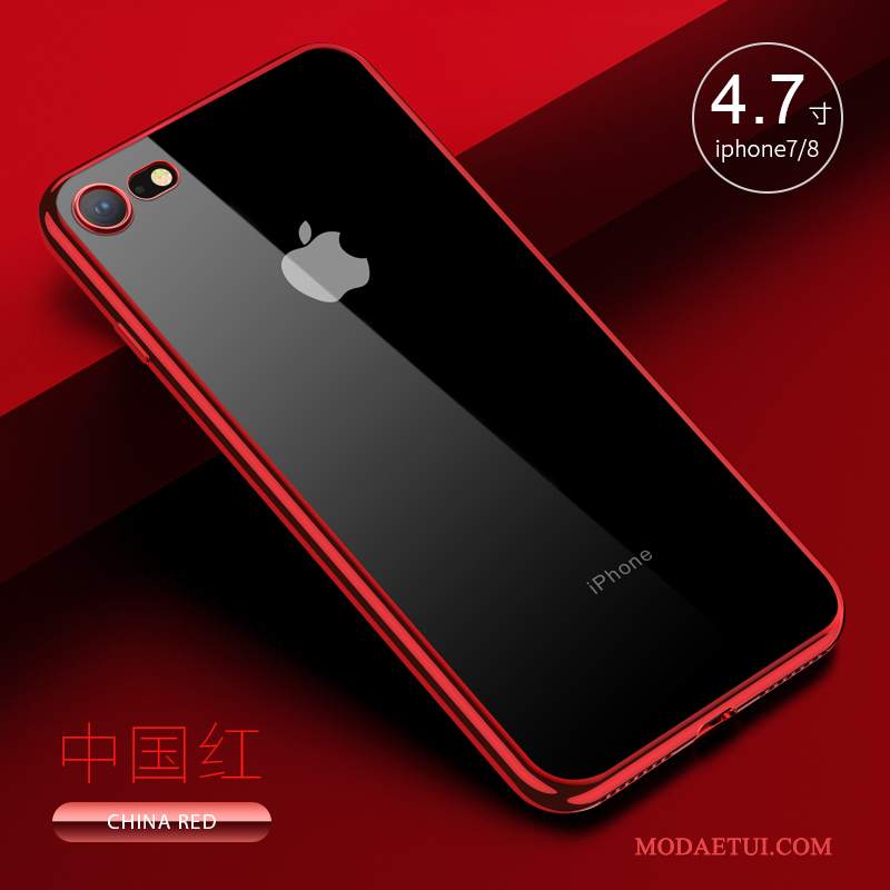 Futerał iPhone 7 Miękki Na Telefon Różowe, Etui iPhone 7 Silikonowe Anti-fall Przezroczysty