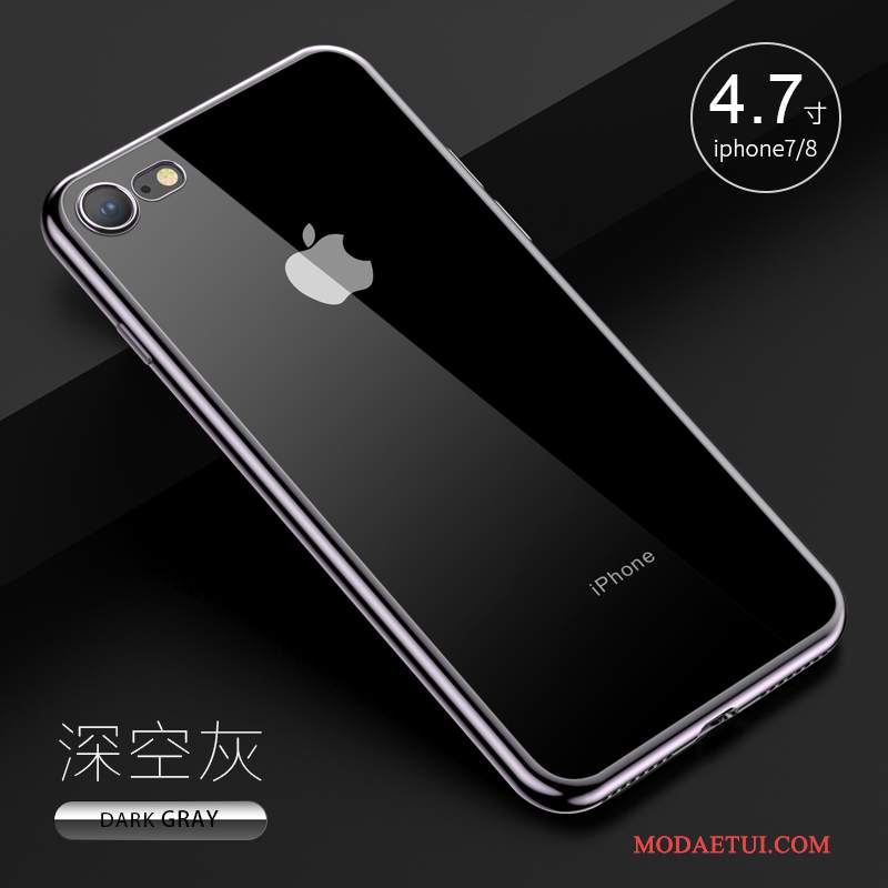 Futerał iPhone 7 Miękki Na Telefon Różowe, Etui iPhone 7 Silikonowe Anti-fall Przezroczysty