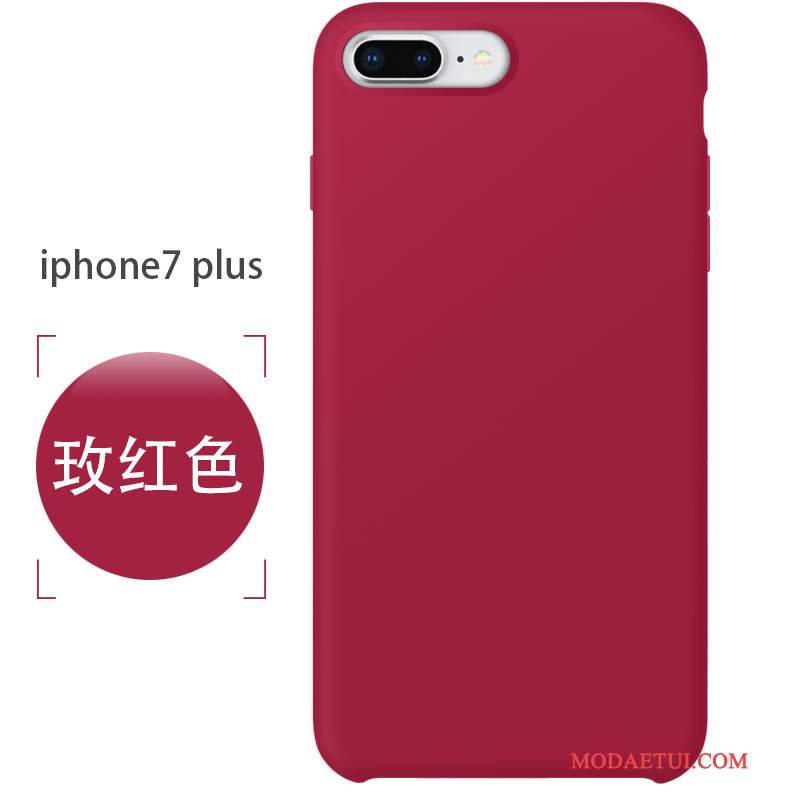 Futerał iPhone 7 Plus Miękki Na Telefon Nubuku, Etui iPhone 7 Plus Silikonowe Różowe Oryginalne