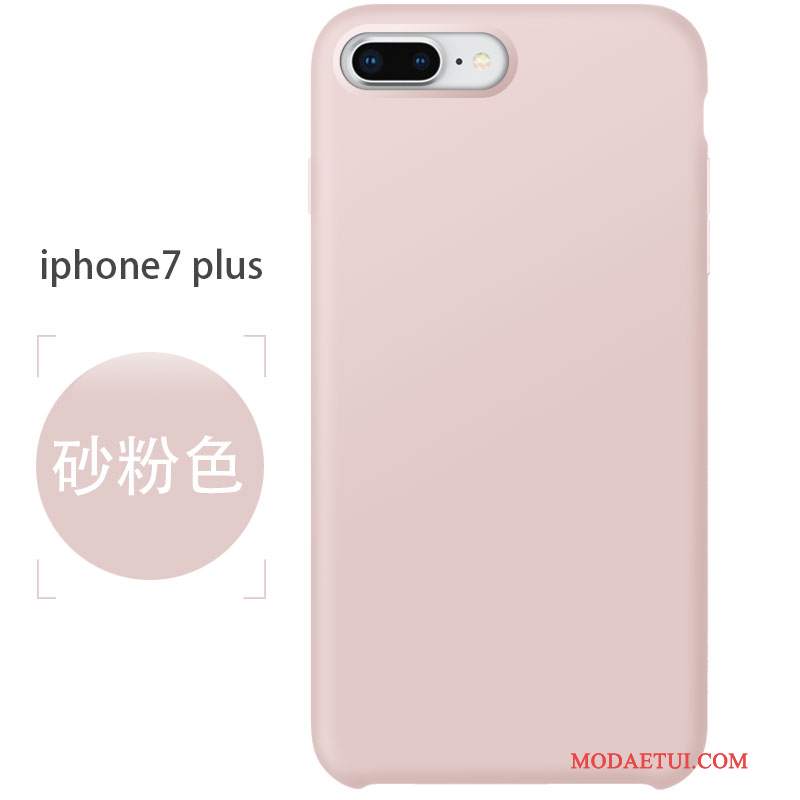 Futerał iPhone 7 Plus Miękki Na Telefon Nubuku, Etui iPhone 7 Plus Silikonowe Różowe Oryginalne