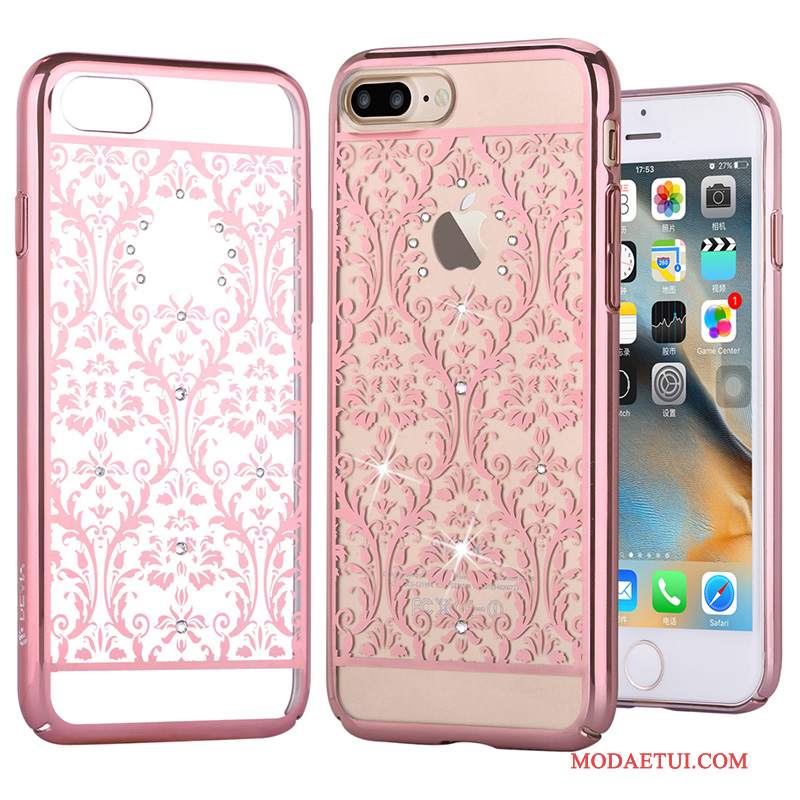 Futerał iPhone 7 Plus Torby Biały Różowe, Etui iPhone 7 Plus Ochraniacz Na Telefon Złoto