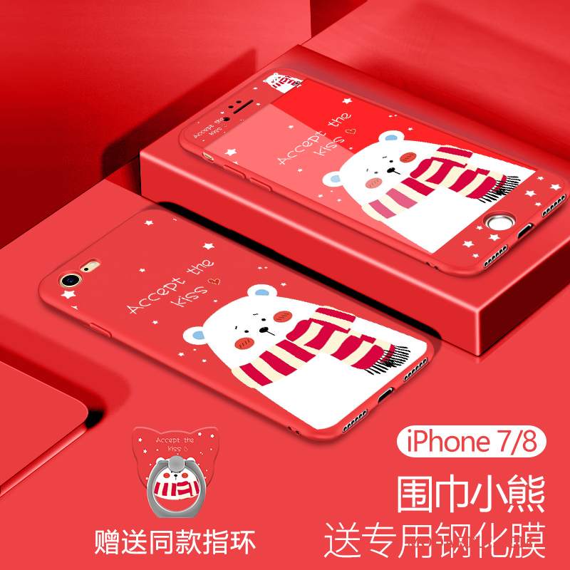 Futerał iPhone 8 Miękki Anti-fall Czerwony, Etui iPhone 8 Kreskówka Nowyna Telefon
