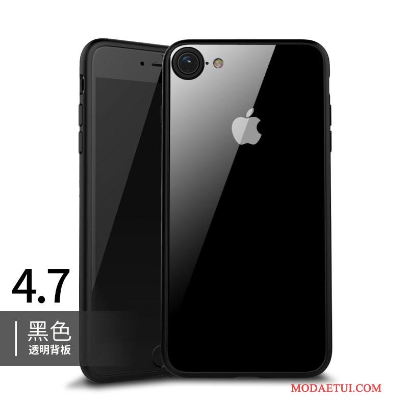 Futerał iPhone 8 Miękki Granica Przezroczysty, Etui iPhone 8 Silikonowe Na Telefon Czerwony
