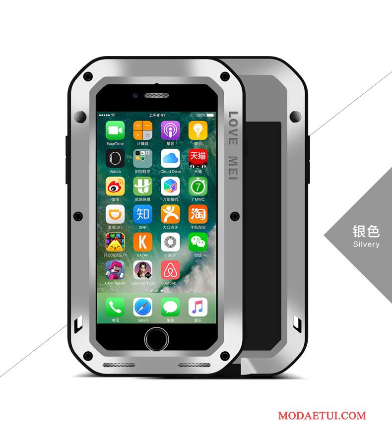 Futerał iPhone 8 Plus Metal Outdoor Anti-fall, Etui iPhone 8 Plus Ochraniacz Dekompresjana Telefon