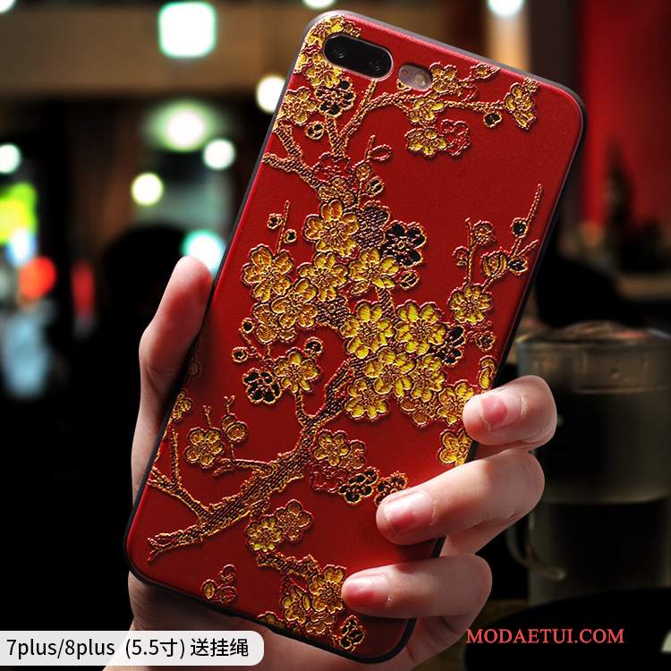 Futerał iPhone 8 Plus Torby Chiński Styl Anti-fall, Etui iPhone 8 Plus Silikonowe Na Telefon Osobowość