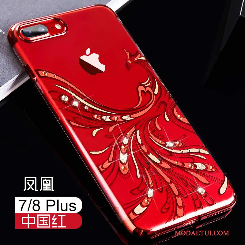 Futerał iPhone 8 Plus Torby Modna Marka Anti-fall, Etui iPhone 8 Plus Luksusowy Na Telefon Czerwony