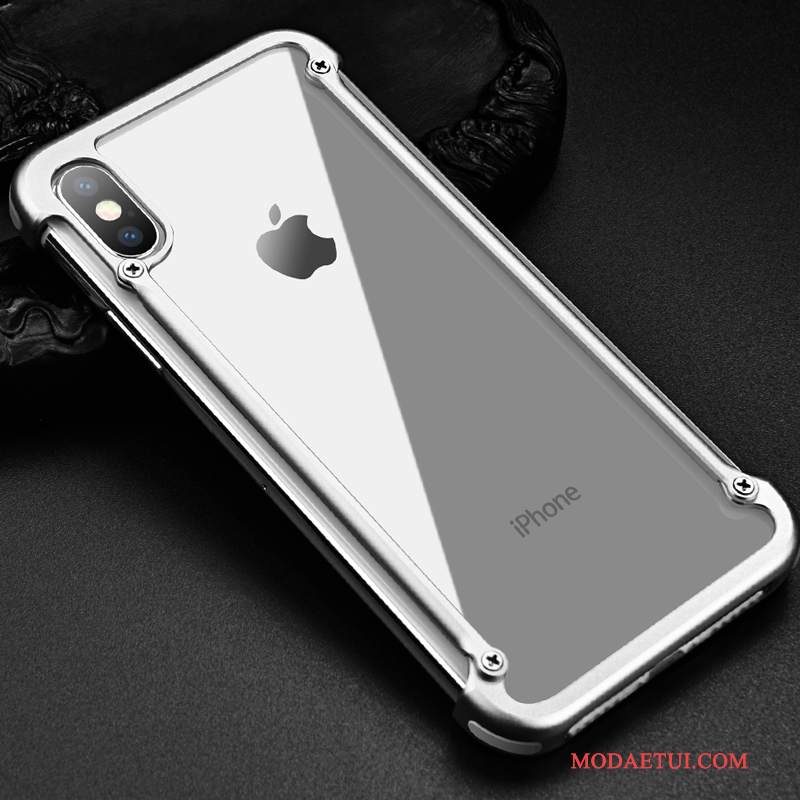 Futerał iPhone X Kreatywne Anti-fall Osobowość, Etui iPhone X Metal Modna Marka Granica