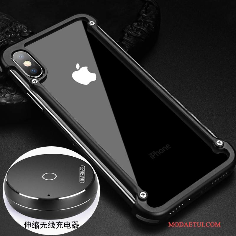 Futerał iPhone X Kreatywne Anti-fall Osobowość, Etui iPhone X Metal Modna Marka Granica