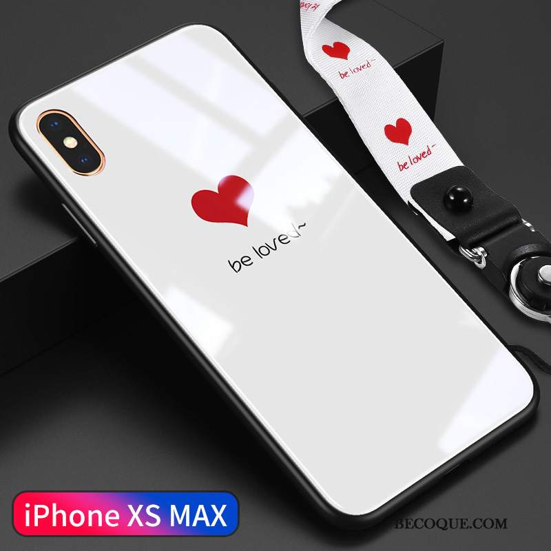 Futerał iPhone Xs Max Kreatywne Nowy Zakochani, Etui iPhone Xs Max Ochraniacz Biały Super