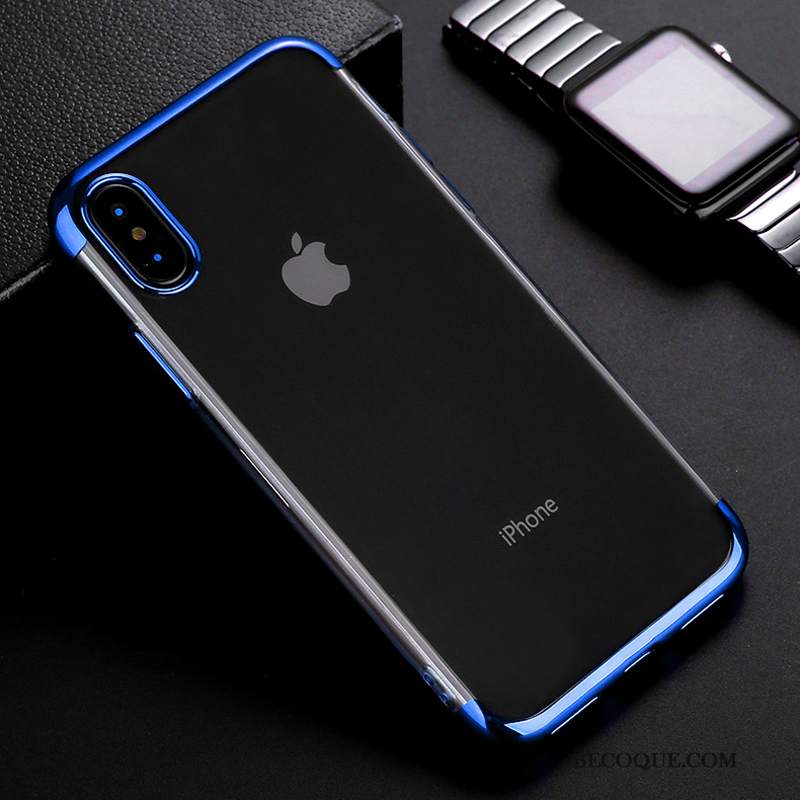 Futerał iPhone Xs Max Ochraniacz Niebieski Poszycie, Etui iPhone Xs Max Na Telefon Przezroczysty