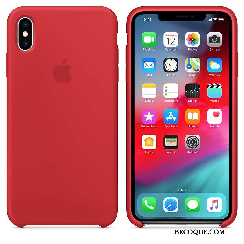 Futerał iPhone Xs Max Silikonowe Anti-fall Zielony, Etui iPhone Xs Max Ochraniacz Na Telefon Czerwony Netto
