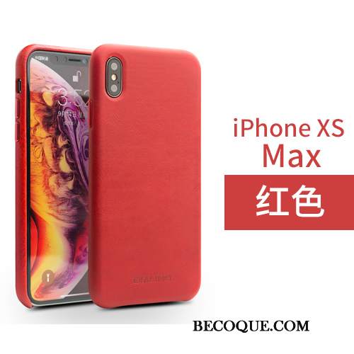 Futerał iPhone Xs Max Skóra Tylna Pokrywa Biznes, Etui iPhone Xs Max Ochraniacz Prostena Telefon