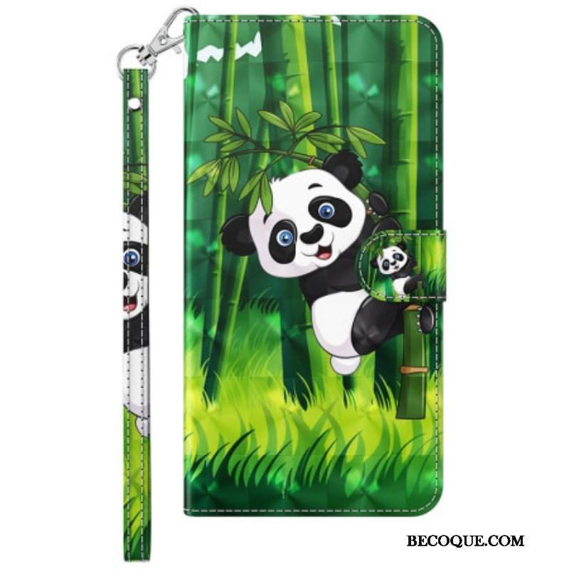 Etui Folio do Samsung Galaxy A14 / A14 5G Panda Bambus