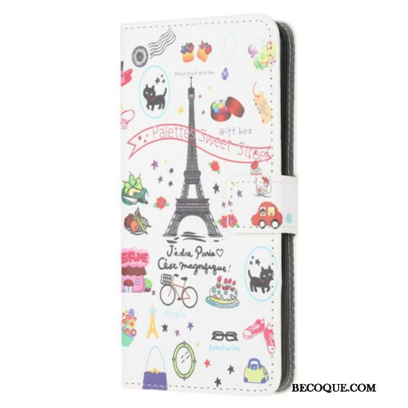 Etui Folio do Samsung Galaxy A42 5G Kocham Paryż