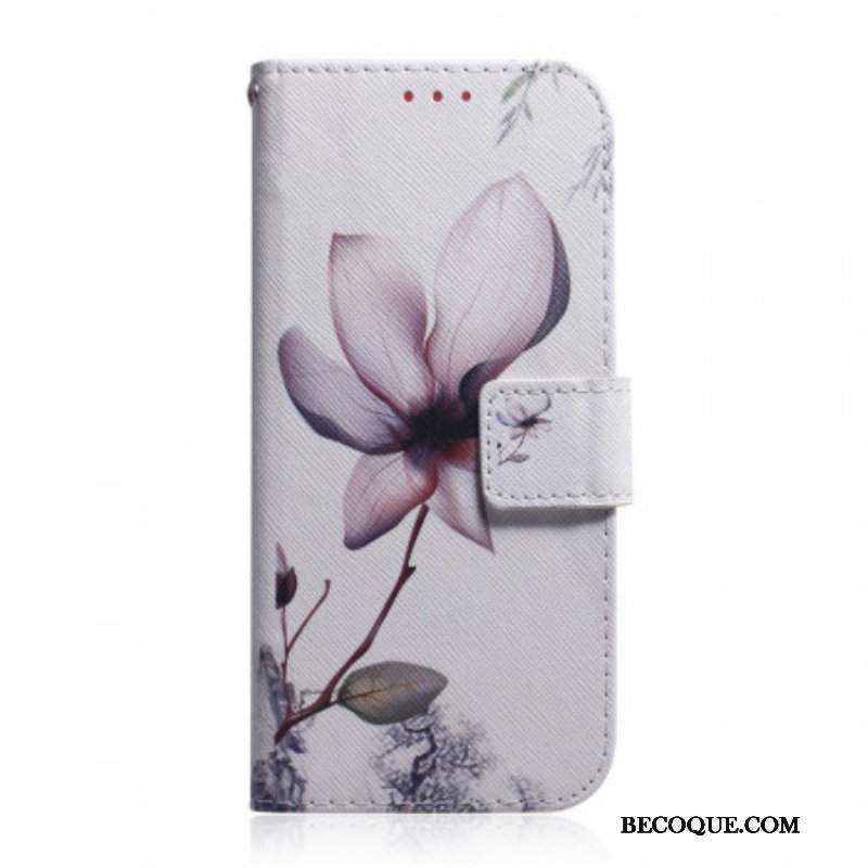 Etui Folio do Samsung Galaxy A53 5G Kwiat Zgaszony Róż