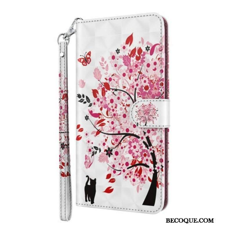 Etui Folio do Samsung Galaxy S21 5G Różowe Drzewo