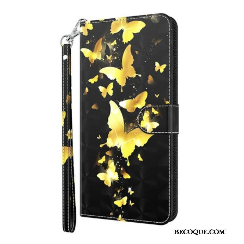 Etui Folio do Samsung Galaxy S21 Plus 5G Żółte Motyle