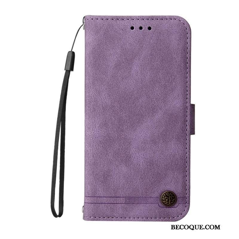 Etui Folio do Xiaomi Redmi Note 10 Pro Nit I Pasek Ze Sztucznej Skóry