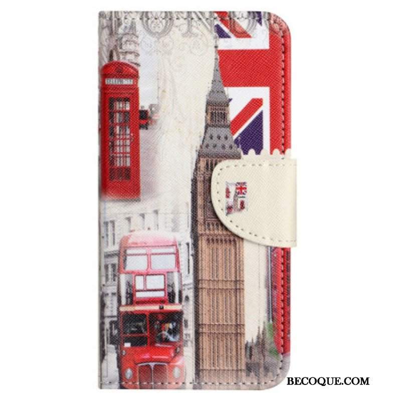 Etui Folio do Xiaomi Redmi Note 12 4G Życie W Londynie