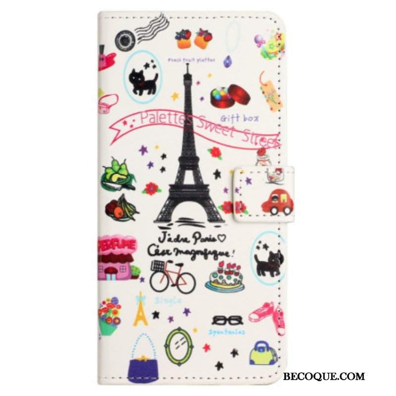 Etui Na Telefon Pokrowce do Xiaomi Redmi Note 12 4G Kocham Paryż