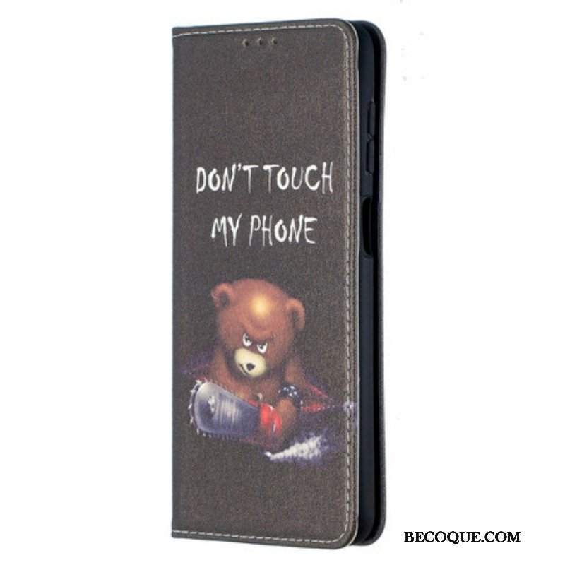 Etui Na Telefon do Samsung Galaxy M12 / A12 Etui Folio Niebezpieczny Niedźwiedź