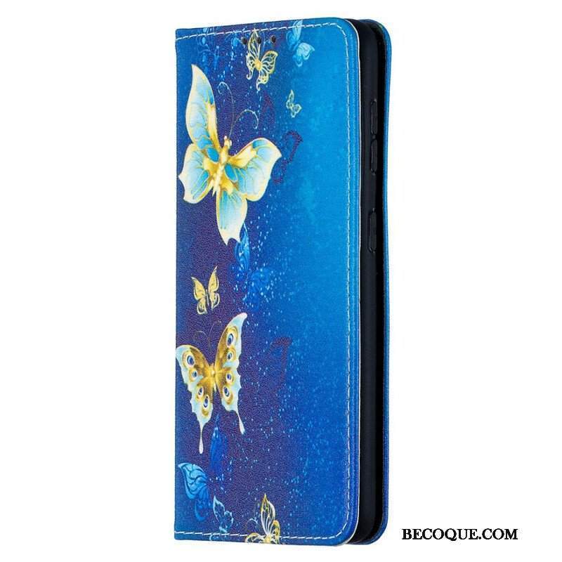 Etui Na Telefon do Samsung Galaxy S21 5G Etui Folio Kolorowe Motyle