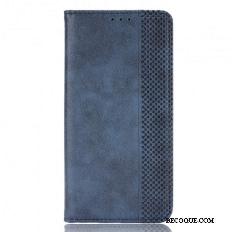Etui Na Telefon do Samsung Galaxy Z Fold 3 5G Etui Folio Stylizowany Efekt Skóry