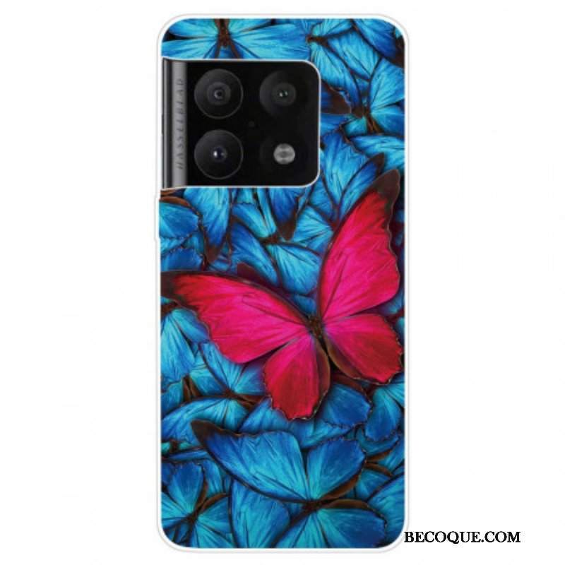Etui do OnePlus 10 Pro 5G Wąż Motylkowy W Kolorze Fuksji