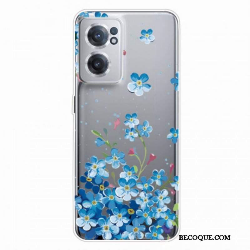 Etui do OnePlus Nord CE 2 5G Niebieskie Kwiaty