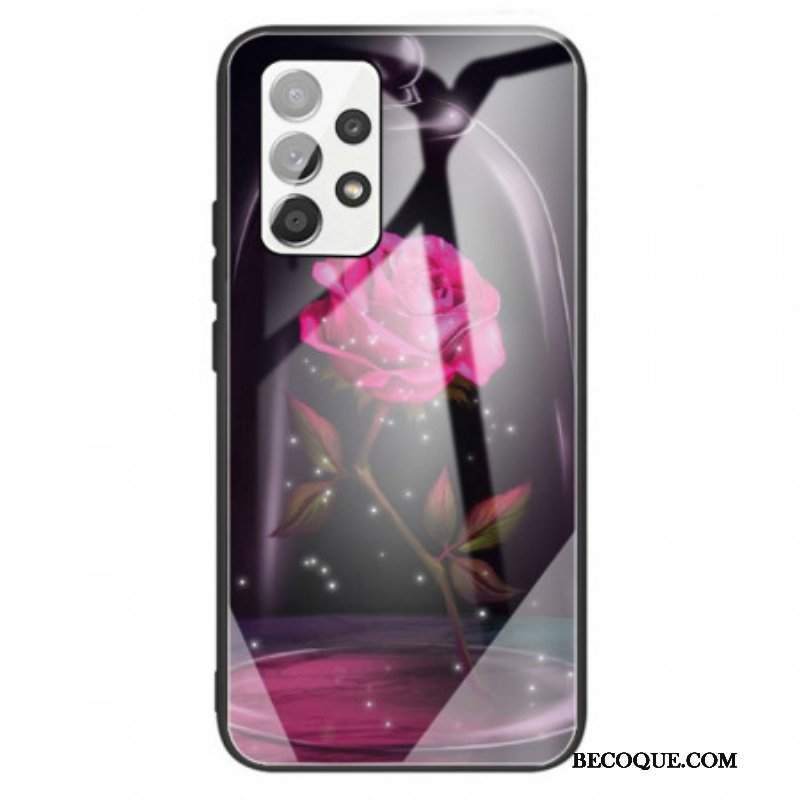 Etui do Samsung Galaxy A13 Magiczne Różowe Szkło Hartowane