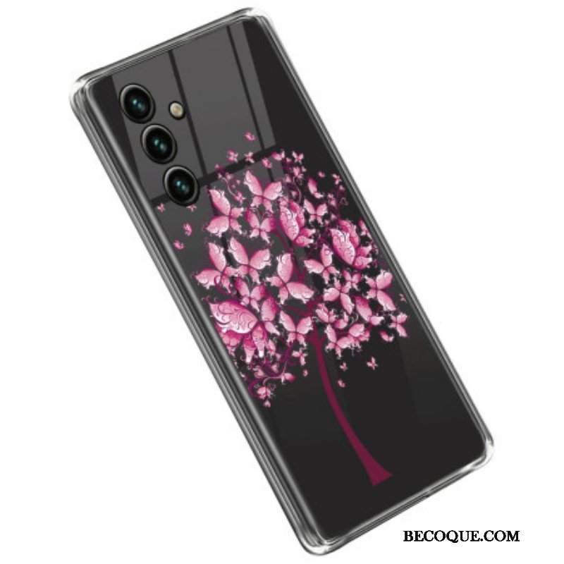 Etui do Samsung Galaxy A14 / A14 5G Bezszwowe Różowe Drzewo