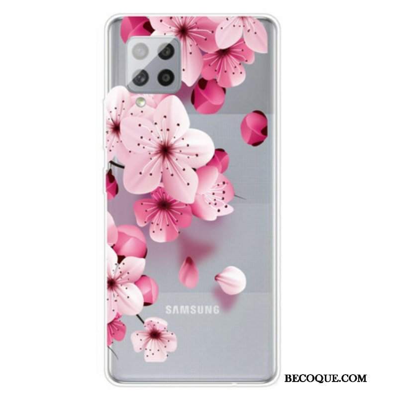 Etui do Samsung Galaxy A42 5G Małe Różowe Kwiaty