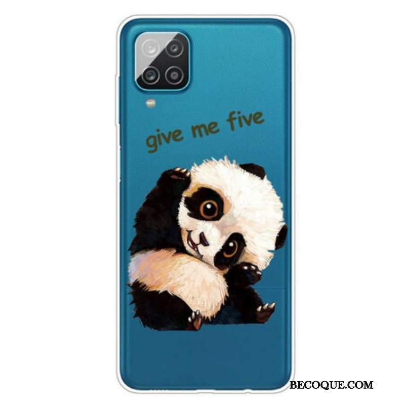 Etui do Samsung Galaxy M12 / A12 Bezszwowa Panda Daje Mi Pięć