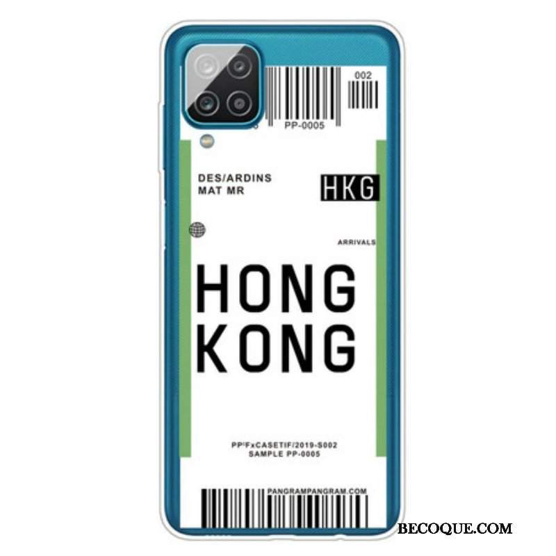 Etui do Samsung Galaxy M12 / A12 Karta Pokładowa Do Hongkongu