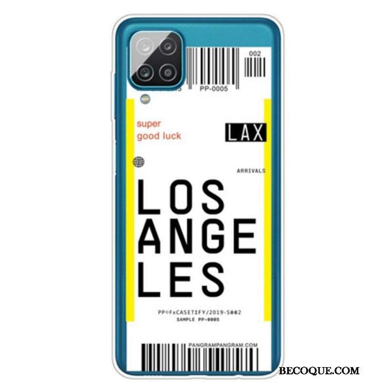 Etui do Samsung Galaxy M12 / A12 Karta Pokładowa Do Los Angeles