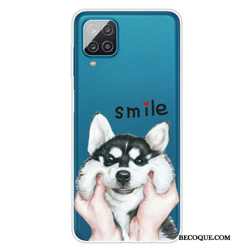 Etui do Samsung Galaxy M12 / A12 Uśmiechnięty Pies