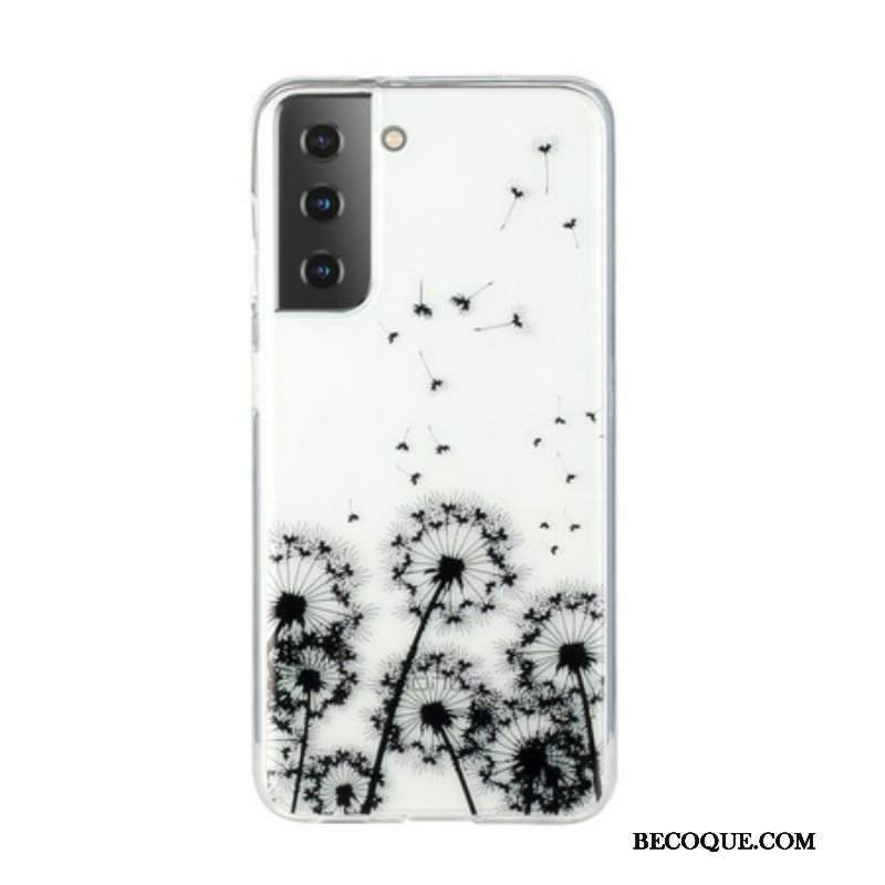Etui do Samsung Galaxy S21 5G Bezszwowi Czarni Dandelions