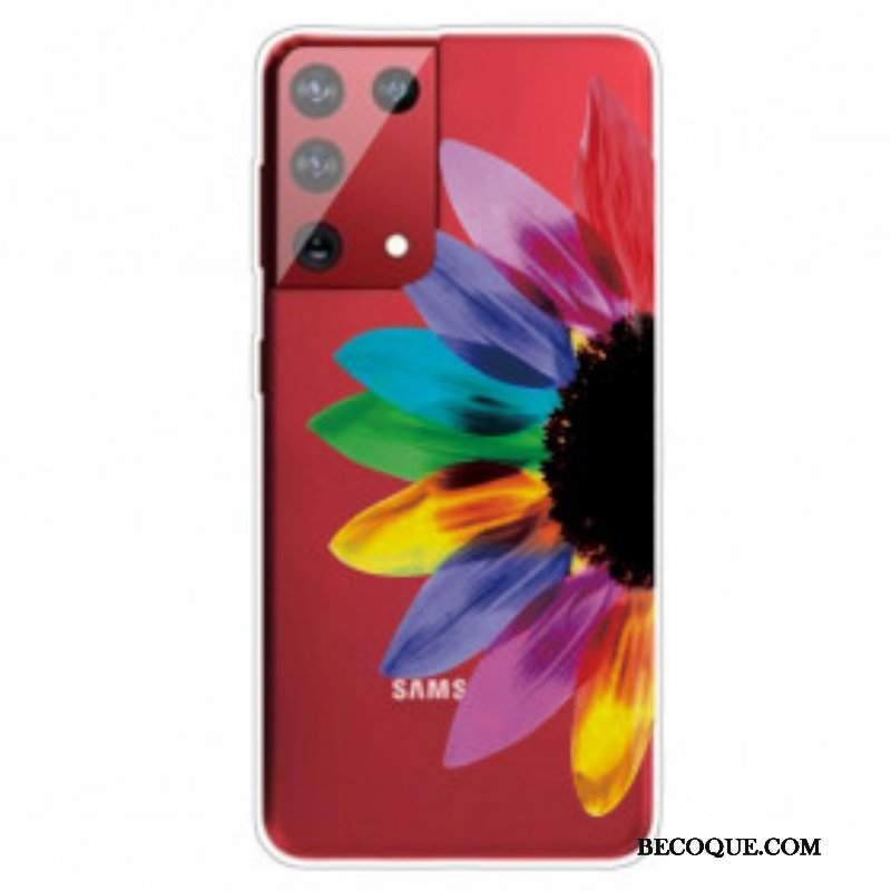 Etui do Samsung Galaxy S21 Ultra 5G Kolorowy Kwiat