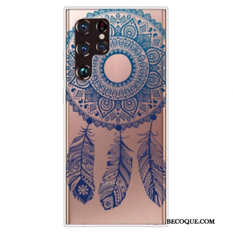 Etui do Samsung Galaxy S22 Ultra 5G Mandala Z Pojedynczym Kwiatem
