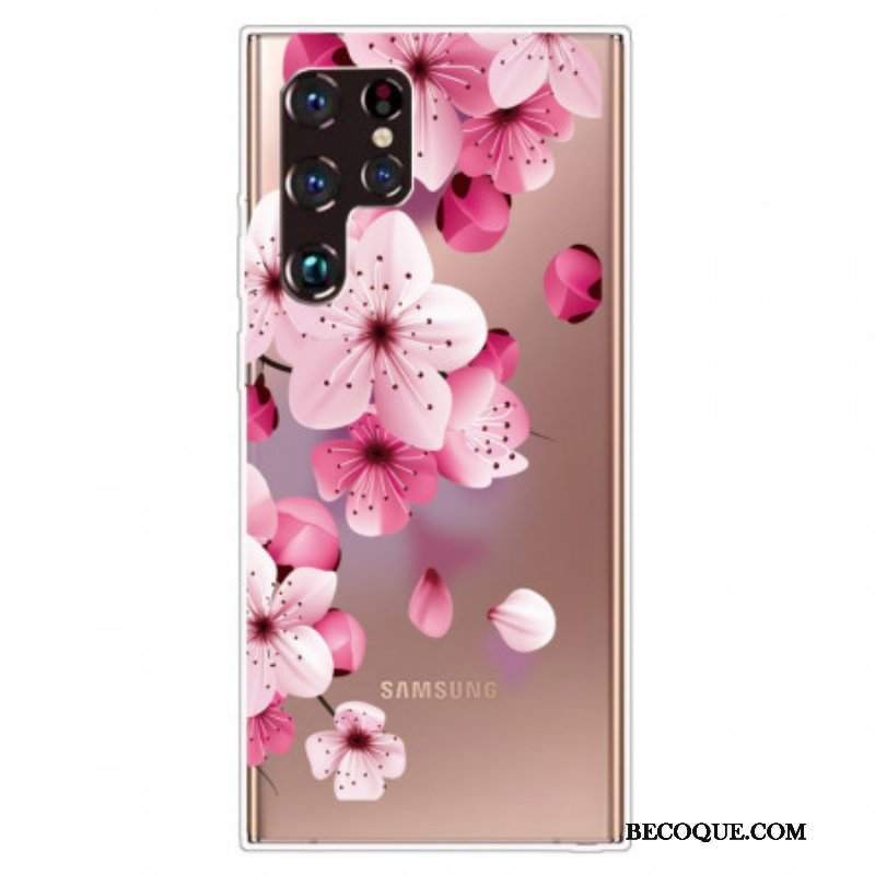 Etui do Samsung Galaxy S22 Ultra 5G Małe Różowe Kwiaty