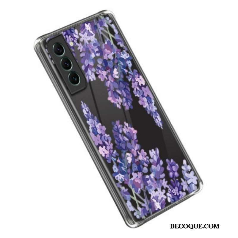 Etui do Samsung Galaxy S23 5G Bezszwowe Purpurowe Kwiaty
