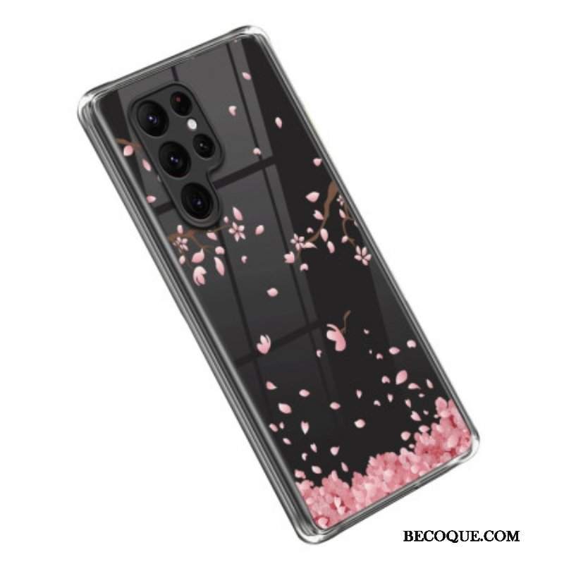 Etui do Samsung Galaxy S23 Ultra 5G Różowe Różyczki
